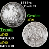 1878-s Trade Dollar $1 Grades xf