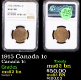 NGC 1915 Canada 1c Graded ms62 bn By NGC