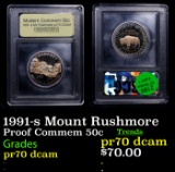 Proof 1991-s Mount Rushmore Modern Commem Half Dollar 50c Graded GEM++ Proof Deep Cameo BY USCG