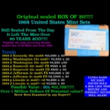 In Original Shipping Box, Never Open! 20x 1968 United States Mint Set in Original Government Packagi