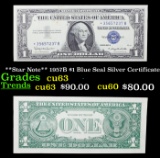 **Star Note** 1957B $1 Blue Seal Silver Certificate Grades Select CU