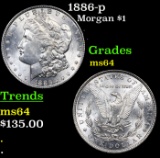 1886-p Morgan Dollar $1 Grades Choice Unc