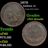 1879 Indian Cent 1c Grades VF Details