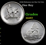 (1946) Bahamas one Key Cat Coin Grades Select Unc
