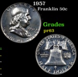 Proof 1957 Franklin Half Dollar 50c Grades Select Proof