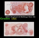1960's England 10 Shillings Note 10s Grades vf+
