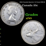 1964 Canada Quarter 25 Cents KM-68 Grades xf+