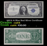 1957A $1 Blue Seal Silver Certificate Grades Choice CU