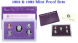 Group of 2 United States Mint Proof Sets 1992-1993 10 coins