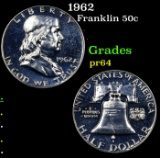 Proof 1962 Franklin Half Dollar 50c Grades Choice Proof