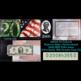 2003A $2 Federal Reserve Note, Uncirculated 2008 BEP Folio Issue (Cleveland, OH) Grades Gem CU