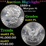 ***Auction Highlight*** 1889-s Morgan Dollar $1 Graded Select Unc PL BY USCG (fc)