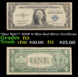 **Star Note** 1935F $1 Blue Seal Silver Certificate Grades f+