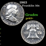 Proof 1963 Franklin Half Dollar 50c Grades Select+ Proof