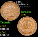 1882 Indian Cent 1c Grades xf