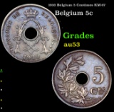 1910 Belgium 5 Centimes KM-67 Grades Select AU