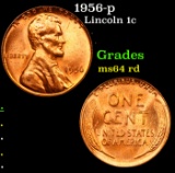 1956-p Lincoln Cent 1c Grades Choice Unc RD