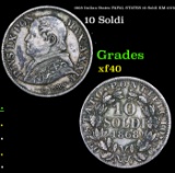 1868 Italian States PAPAL STATES 10 Soldi KM-1376 Grades xf