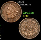 1896 Indian Cent 1c Grades xf