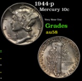 1944-p Mercury Dime 10c Grades Choice AU/BU Slider