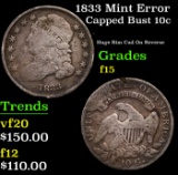 1833 Capped Bust Dime Mint Error 10c Grades f+
