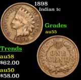 1898 Indian Cent 1c Grades Choice AU