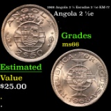 1968 Angola 2 1/2 Escudos 2 1/2e KM-77 Grades GEM+ Unc