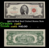 1963 $2 Red Seal United States Note Grades Gem CU