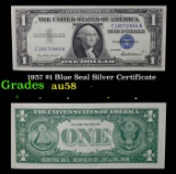 1957 $1 Blue Seal Silver Certificate Grades Choice AU/BU Slider