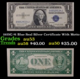 1935G $1 Blue Seal Silver Certificate With Motto Grades Select AU