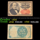 1870's US Fractional Currency 25c Fifth Issue Fr-1308 Long Key Robert Walker Secretary of the Treasu