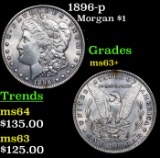 1896-p Morgan Dollar $1 Grades Select+ Unc
