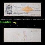 1899 G.E.Hukill Lumber & General Building Material Check For $374.18, Middletown, DE Grades NG