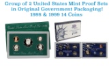 Group of 2 United States Mint Proof Sets 1998-1999 10 coins