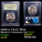 1995-s Civil War Modern Commem Half Dollar 50c Graded ms70, Perfection BY USCG