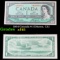 1954 Canada $1 (Ottawa, CA) Grades xf+