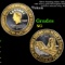 Silver Gaming token with 24K heavy gold electroplate $20 Caesars Atlantic City, NJ Grades NG