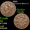 1818 Coronet Head Large Cent 1c Grades f details