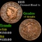 1835 Coronet Head Large Cent 1c Grades vf details