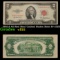1953A $2 Red Seal United States Note Fr-1510 Grades vf+