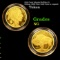 2019 Cook Islands Buffalo $5 200mg .9999 Fine Gold Coin in capsule Grades NG