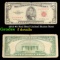1953 $5 Red Seal Fancy Serial United States Note Grades f details