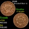 1849 Braided Hair Large Cent 1c Grades vf details