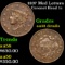 1837 Med Letters Coronet Head Large Cent 1c Grades AU Details