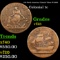 1781 North American Colonial Token Colonial Cent W-13980 1c Grades vf+