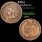 1884 Indian Cent 1c Grades vf+