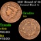 1837 Heaad of 38 Coronet Head Large Cent 1c Grades f+