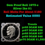 Full Roll Proof 1973-s Silver Eisenhower 'Ike' Dollars. 20 Coins total.