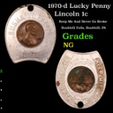 1970-d Lucky Penny Lincoln Cent 1c Grades NG