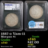 1887-o Morgan Dollar Vam-11 $1 Graded xf40 By VSS
